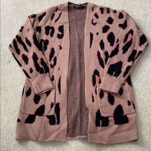 Merokeety leopard cardigan size small